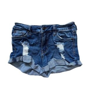 Celebrity Pink The Honey Distressed Cuffed Jean Shorts Womens Juniors size 1/25